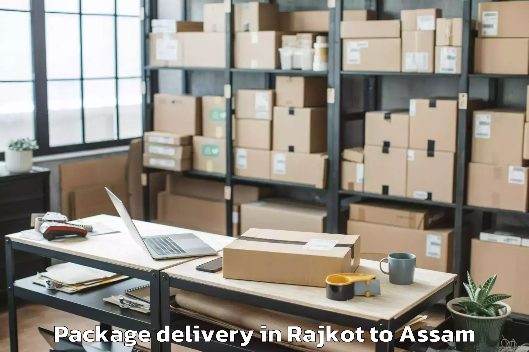 Easy Rajkot to Bokakhat Package Delivery Booking